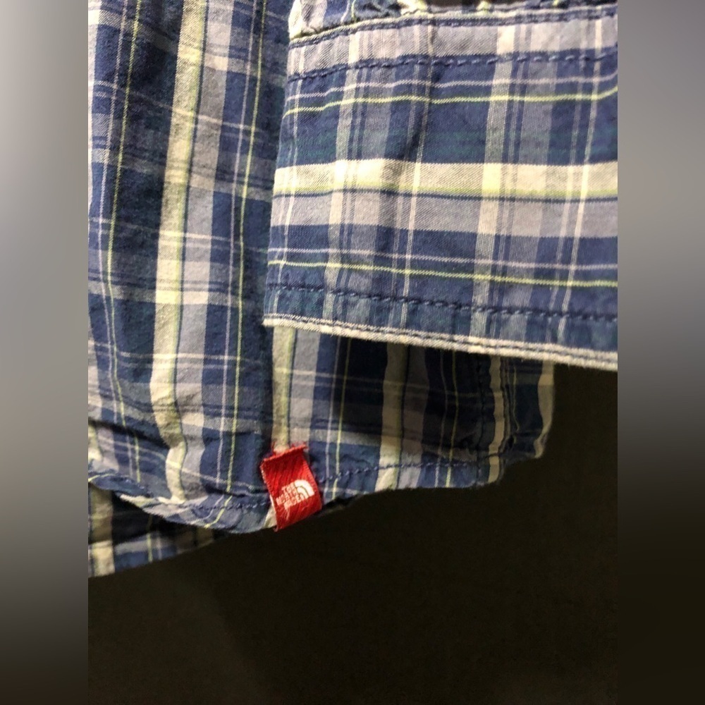 🪽The North Face Classic Blue Plaid Long Sleeve Button Down Shirt - Picture 7 of 15